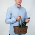 Плетёная корзина "Винная 29х20см шоколадная" (в наличии 96 штук)